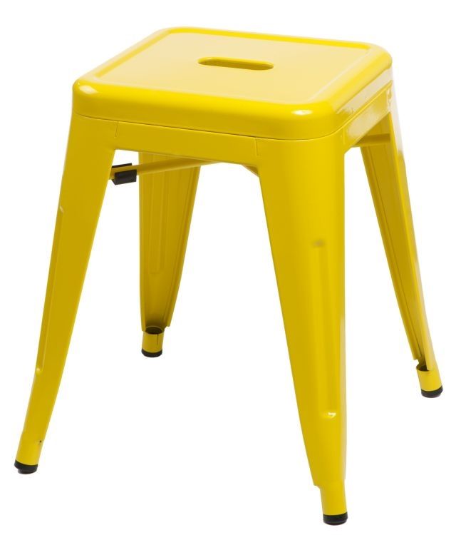 Fernity Žltá stolička Paris inšpirovaná spoločnosťou Tolix